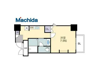 エヌエムスワサント(1K/9階)の間取り写真