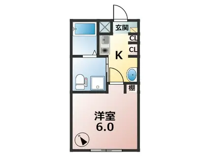 MARIAGE(1K/1階)の間取り写真