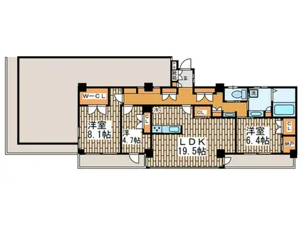 プリメーラ池上(3LDK/6階)の間取り写真