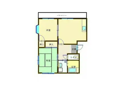 マイライフIII(2DK/2階)の間取り写真