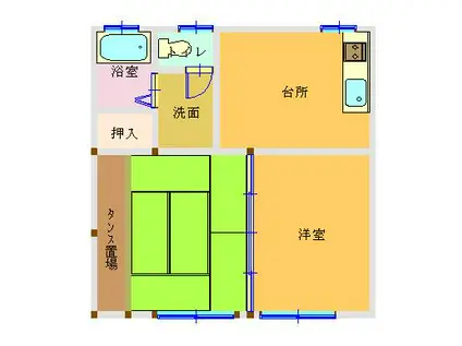 さかえハイツ(2DK/2階)の間取り写真