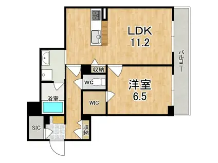 シャーメゾン畝傍駅前(1LDK/2階)の間取り写真