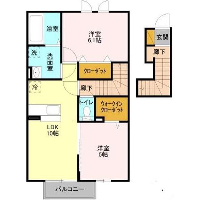 FERIO(2LDK/2階)の間取り写真