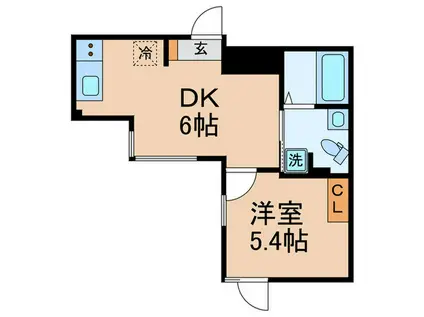 FIKA池袋(1DK/2階)の間取り写真