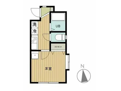 DSコート生田(1K/1階)の間取り写真