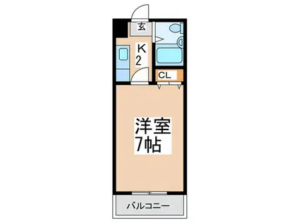 シティーメゾンフェニックスIII(1K/2階)の間取り写真