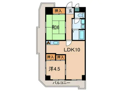 メゾンIYASAKA(2LDK/2階)の間取り写真