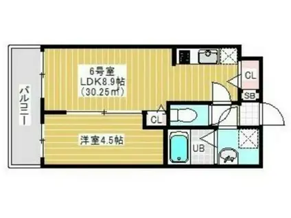 プラージュ幕張(1LDK/3階)の間取り写真