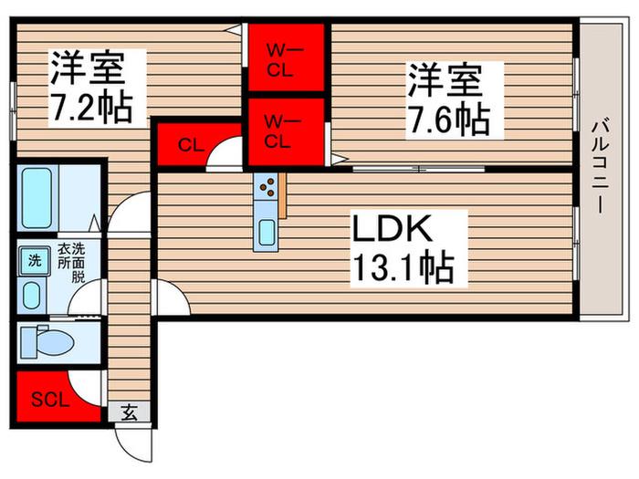 ハイセンチュリー(2LDK/3階)の間取り写真