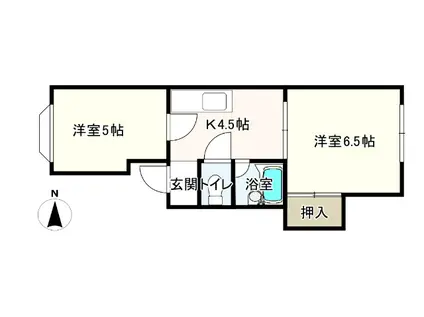 アーバンハイツ土崎A(2K/1階)の間取り写真