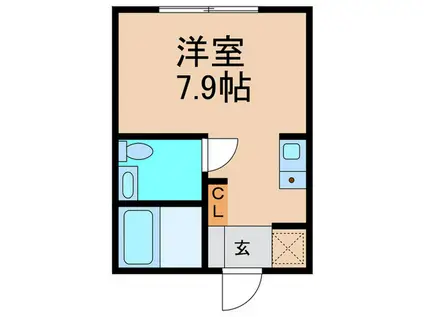 FIORE(ワンルーム/2階)の間取り写真