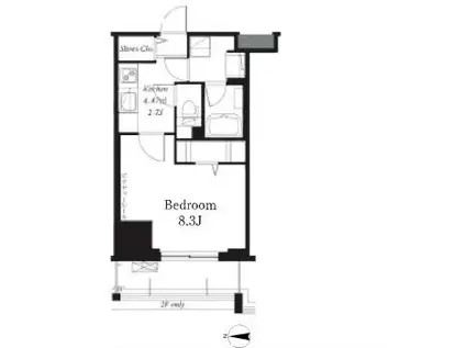 フレンシア菊川(1K/7階)の間取り写真