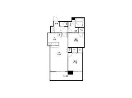 シティタワー蕨(2LDK/5階)の間取り写真