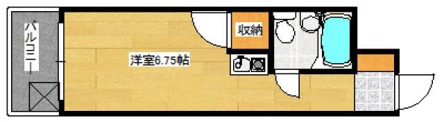 KDコーポ2(ワンルーム/5階)の間取り写真