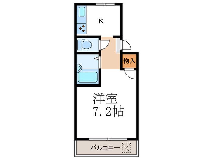 メゾネットKII(1K/2階)の間取り写真