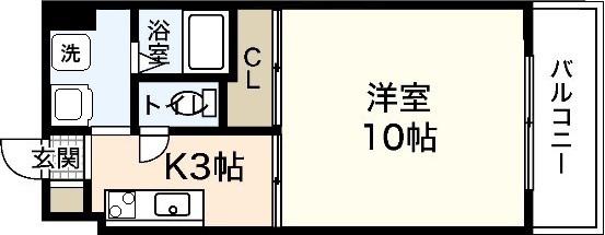PENSION大塚西(1K/7階)の間取り写真