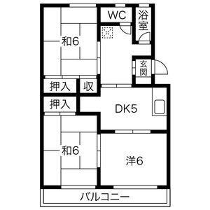プレアール大垣東前(3DK/4階)の間取り写真