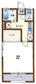 サントロペ(1K/3階)の間取り写真