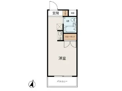 メインステージ中井駅前(ワンルーム/4階)の間取り写真