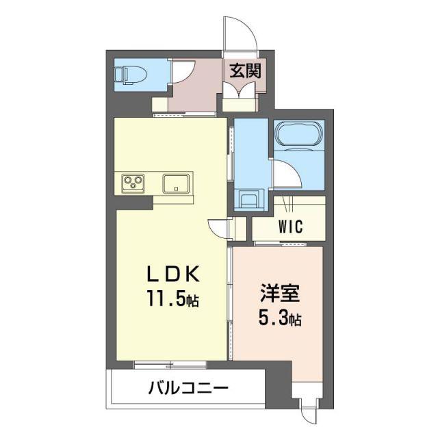 シャルマン レジデンス(1LDK/1階)の間取り写真