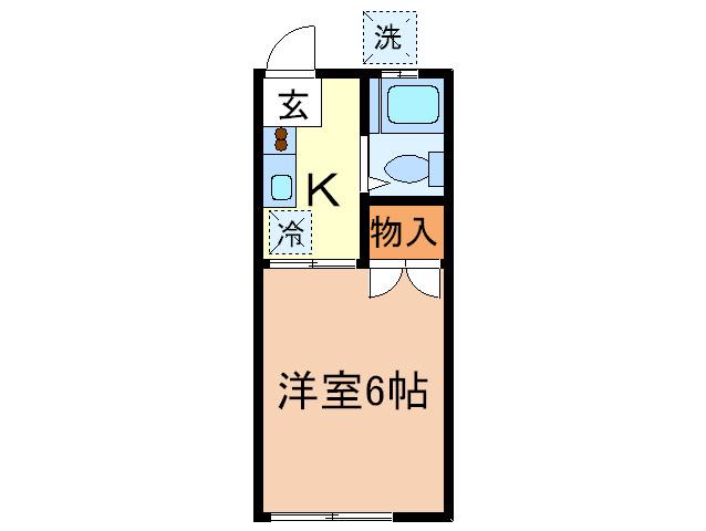 ヒラマツハイツ(1K/2階)の間取り写真