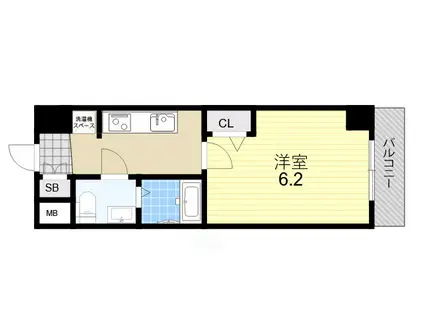 エグゼ大阪SITY ZWEI(1K/11階)の間取り写真