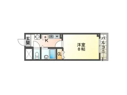 エル古川(1K/3階)の間取り写真