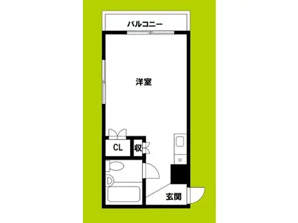 春日ハイツ(ワンルーム/1階)の間取り写真