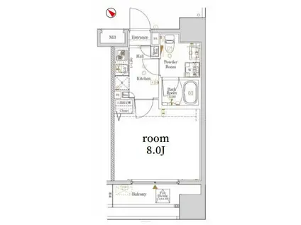 LOG文京SENDAGI(1K/5階)の間取り写真