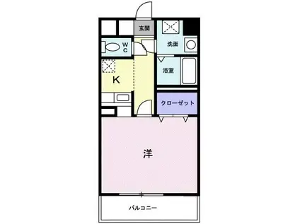 エルグレイス大手(1K/3階)の間取り写真