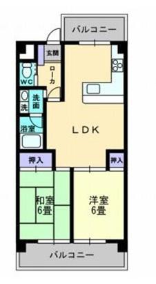 モアガーデンII(2LDK/3階)の間取り写真