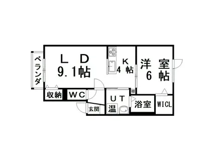 BUENA CA SA(1LDK/2階)の間取り写真