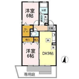 コンフォール(2DK/1階)の間取り写真