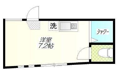 アーバンプレイス高田馬場11 B棟(ワンルーム/1階)の間取り写真