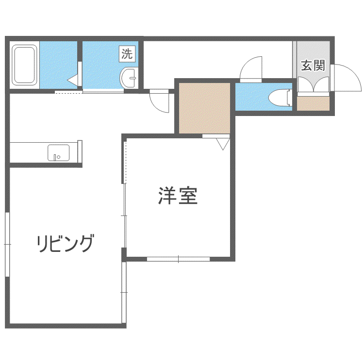 クラリス美園(1LDK/4階)の間取り写真