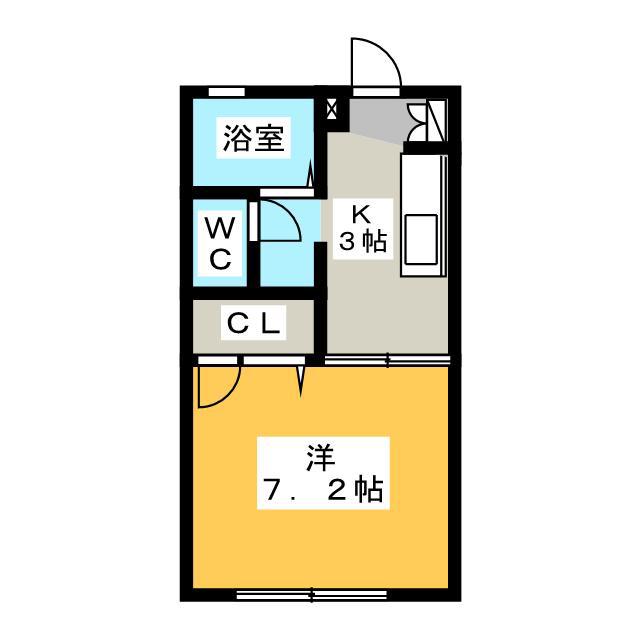 NEXTステージ(1K/1階)の間取り写真