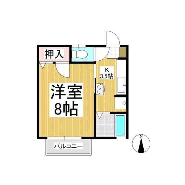 フレグランスビビット(1K/2階)の間取り写真