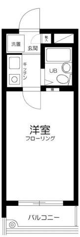 スターホームズ千歳烏山(1K/2階)の間取り写真