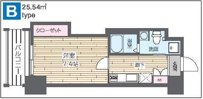 HF四条河原町レジデンス(1K/7階)の間取り写真