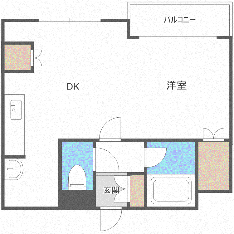 ローヤルハイツ本郷9(1LDK/4階)の間取り写真