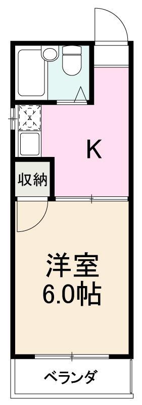 幸マンション(1K/3階)の間取り写真