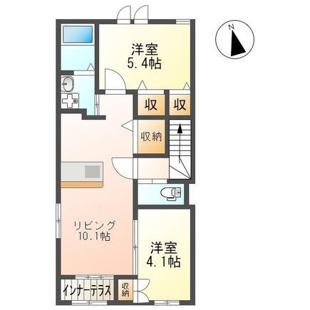 ラピュタ宮前(2LDK/2階)の間取り写真