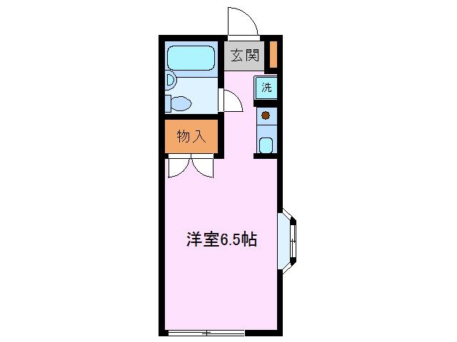 サンコート塩川(1K/2階)の間取り写真