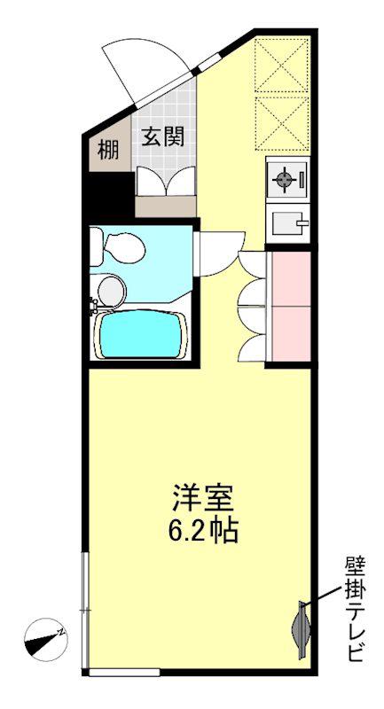 MANA APARTMENT(ワンルーム/1階)の間取り写真