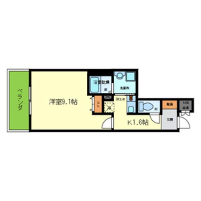 プライム西洞院(1K/6階)の間取り写真
