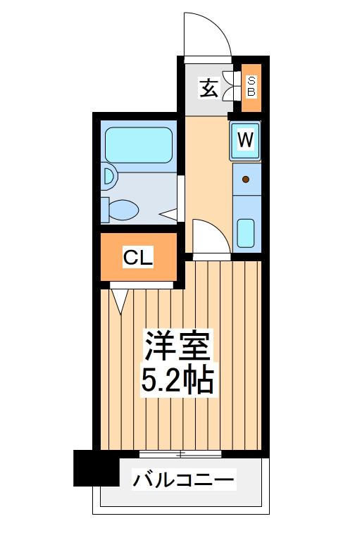 相模大野ダイカンプラザシティ(1K/2階)の間取り写真