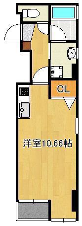プラスビル(ワンルーム/4階)の間取り写真