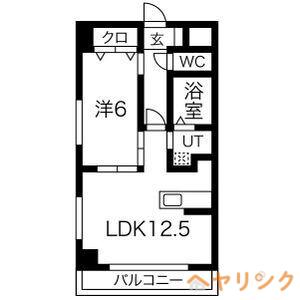 ミライエA(1LDK/5階)の間取り写真