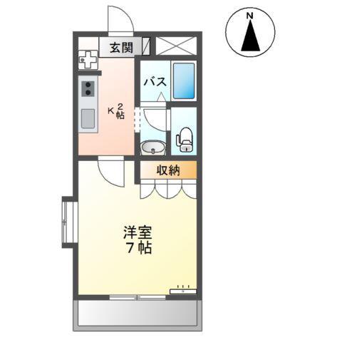 シェラトン(1K/1階)の間取り写真