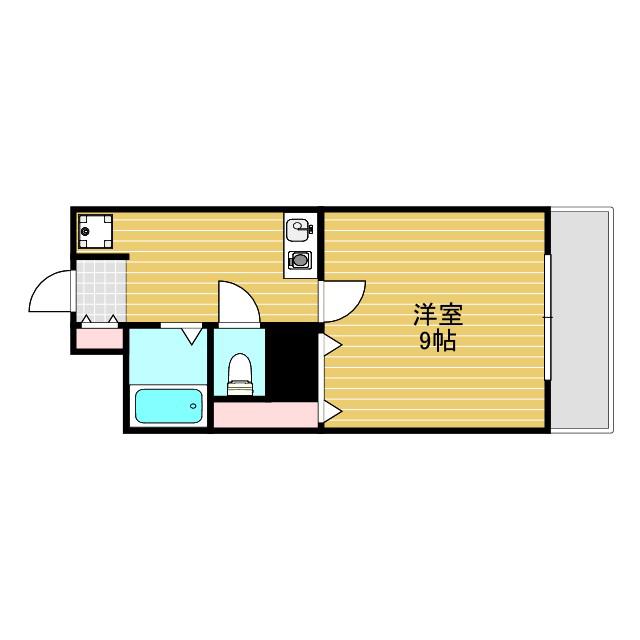 オリエントハイツ(1K/6階)の間取り写真